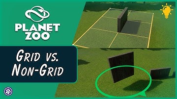Grid vs. Non-Grid Building Pieces in Planet Zoo
