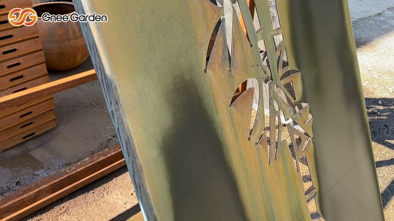 Garden Screen Corten Steel Privacy Panel Metal Outdoor Screens