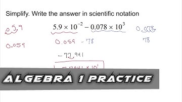 Algebra 1 Practice - Write the Difference in Scientific Notation (Example 2)