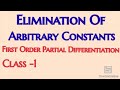 Elimination of arbitrary constants  class 1