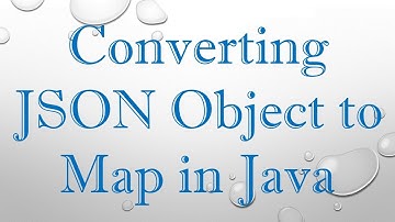 Converting JSON Object to Map in Java