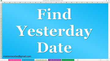 How to find Yesterday date using Conditional Formatting in MS Excel 2016