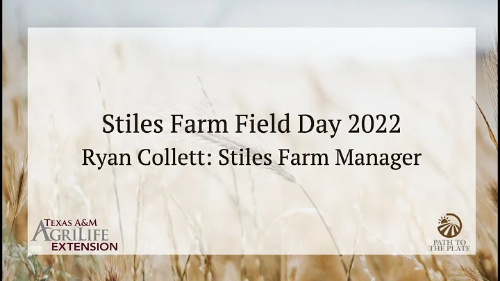 Ryan Collett: Stiles Farm Foundation Manager