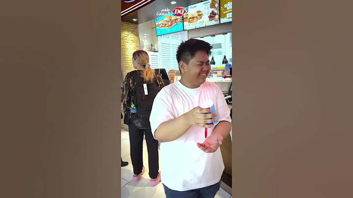 He First Time Trying DQ Blizzard #blizzard #dairyqueen #dq  #shorts #mukbang #mustwatch #watchnow