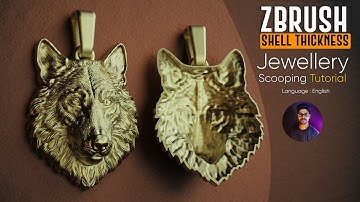 ZBrush Shell Thickness Creation, How to do scooping jewellery designs in English