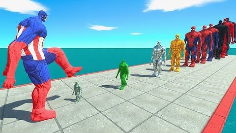 Avenger Titans vs 10 Levels of Rainbow Colossal Titan – Ultimate Size Comparison – ARBS