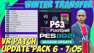 EFOOTBALL VR PATCH PES 2021 PS3 DATAPACK 6 - 7.05 WINTER TRANSFER FREE DOWNLOAD BY BIANCA MOHA