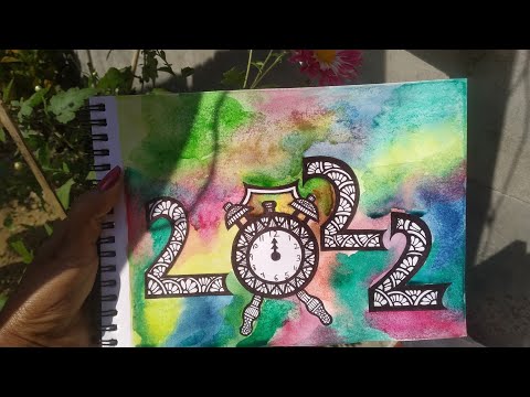 New Year Related Painting//New Year Related Painting Idea//Black Pen Art//Mandala Drawing