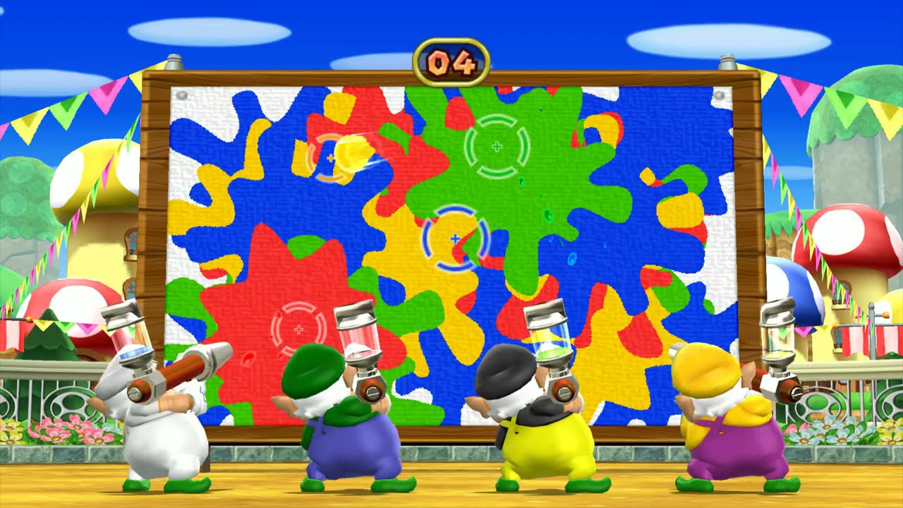 Mario Party 9 - Minigames - Kamek Vs Luigi Vs Koopa Troopa Vs Wario