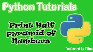 How to Print Half pyramid of Numbers ( 123 ) using Python language