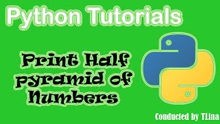 How to Print Half pyramid of Numbers ( 123 ) using Python language Wealth