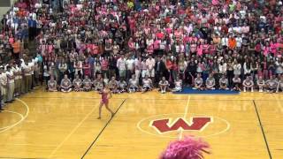 2014 TWHS Pink Out Pep Rally  Twirl Routine 10102014