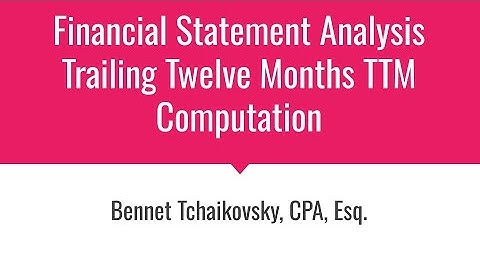 Computing TTM (Trailing Twelve Months) for Target