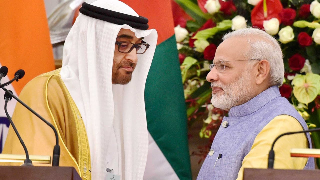 PM Narendra Modi meets with Abu Dhabi's Crown Prince Shaikh Zayed, at ...