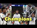 Real madrid players celebration after winning 15th champions league arda gler vini jr bellingham