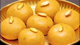 पहली बार में परफेक्ट बेसन लड्डू कैसे बनाये | Besan Laddu Recipe | Besan Laddoo | KabitasKitchen screenshot 4