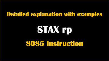 STAX instruction of 8085