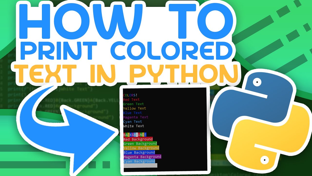 How To Print Colored Text in Python (Colorama Tutorial)