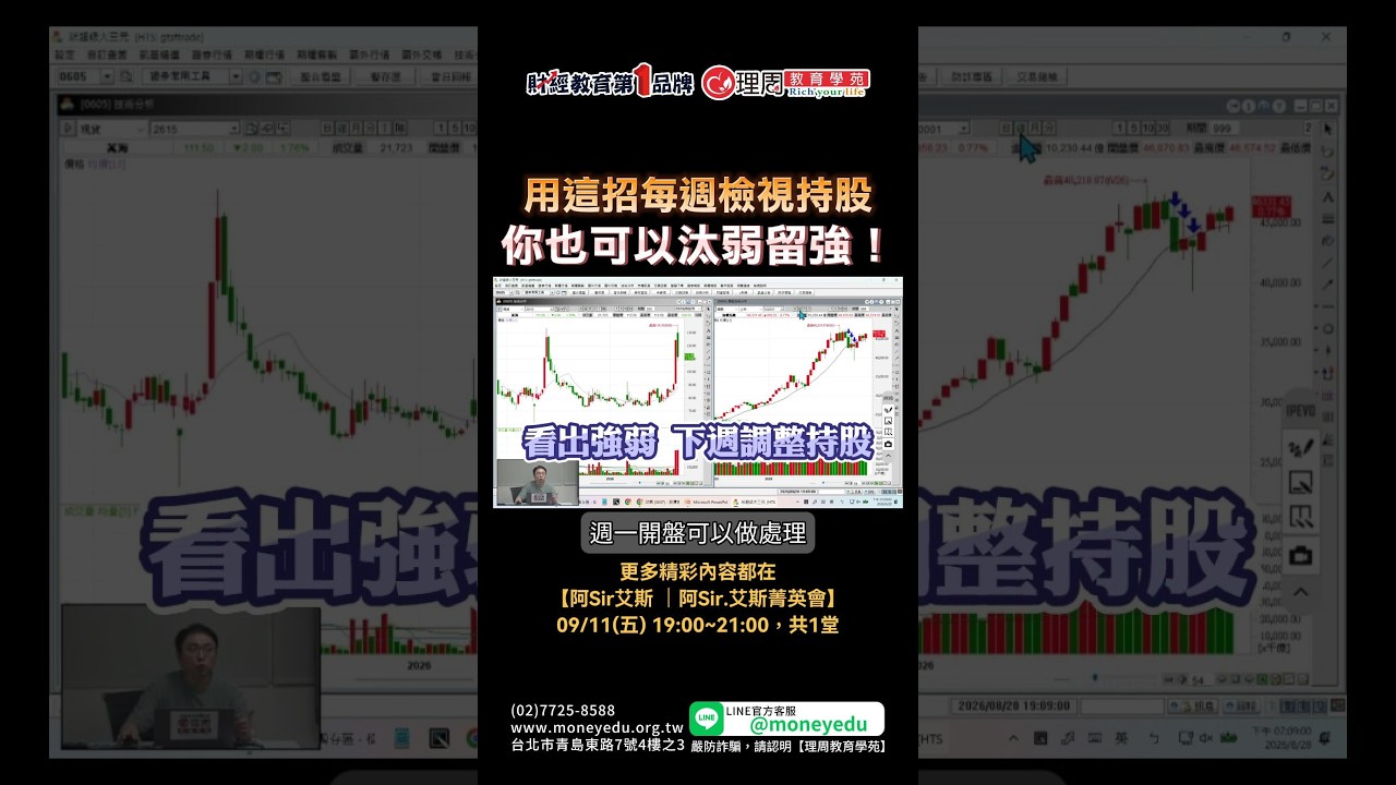 用這招每周檢視持股 你也可以汰弱留強！ | 理周教育學苑 | 阿Sir | 阿Sir.艾斯菁英會 縮圖