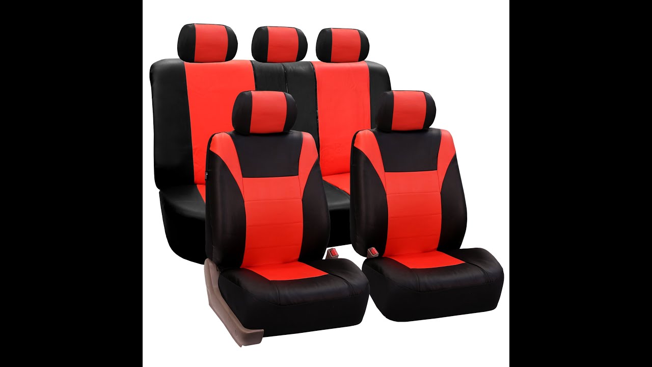 Racing PU Leather Seat Covers - FH Group® - YouTube Racing PU Leather Seat Covers - FH Group® - YouTube