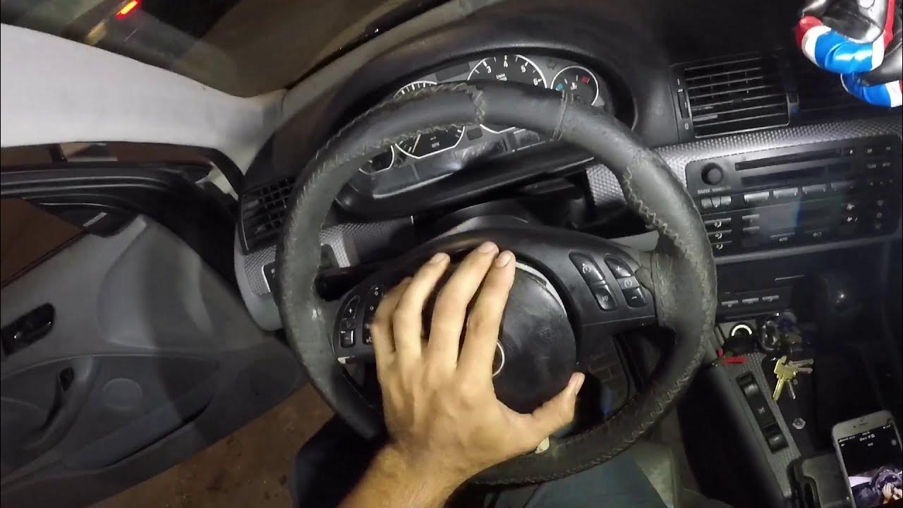 How to remove BMW E46 steering wheel airbag removal YouTube