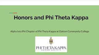 Honors and PTK
