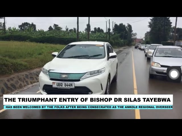 Convoy Welcoming  Bishop DR SILAS TAYEBWA at King of Kings  church after being consecrated. class=