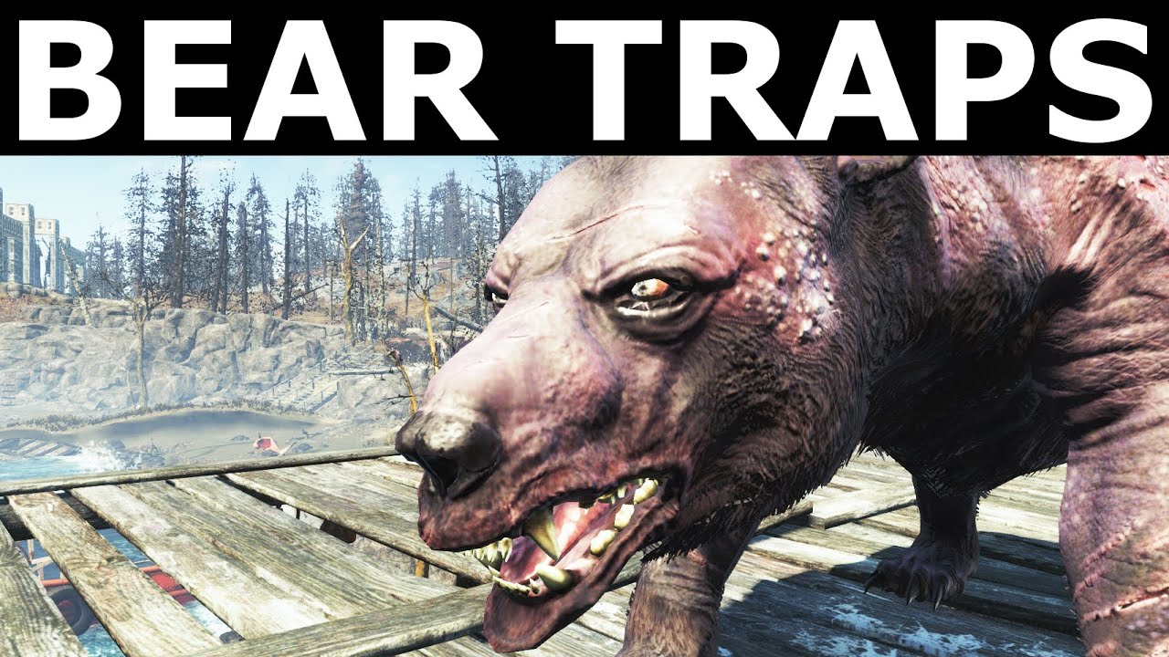 Fallout 4 Far Harbor - Bear Traps & Caltrops - New Traps In Action