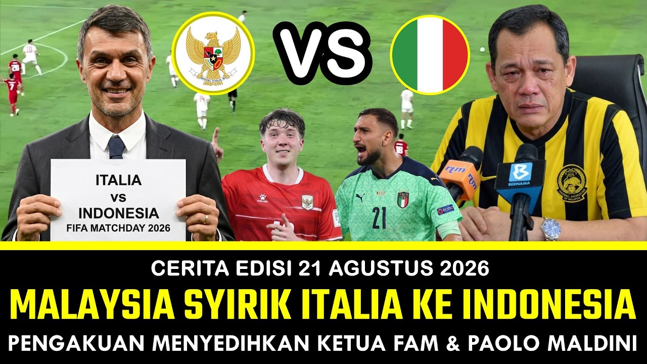 WATCH: Rejeki Nomplok Timnas ~ Reaksi Menyedihkan Malaysia Usai Italia Lawan Indonesia di FIFA Matchday 26❓
