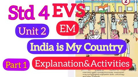 Class4  new book EVS unit 2  India is my country E M / India is my country activities  #braintechedu