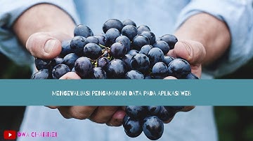 Mengevaluasi pengamanan data pada aplikasi web