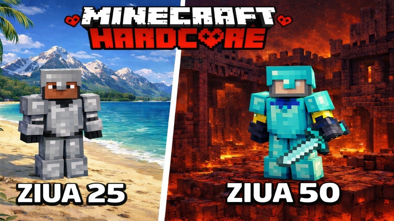 Supravietuiesc 50 De Zile Pe Minecraft Hardcore! (A Doua Parte)