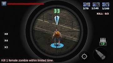 Zombie Sniper Evil Hunter Area 1 sniper mode Mission 1/5