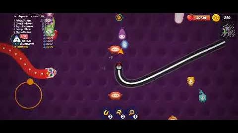 Wormszone.io live stream biggest worms hunting part (10) || Android / ios gameplay Walkthrough