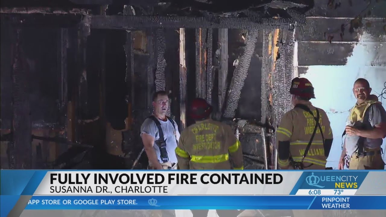No injuries in NW Charlotte house fire, cause under investigation - YouTube