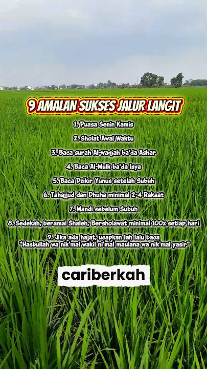 9 amalan sukses jalur langit #amalan #doa #shorts