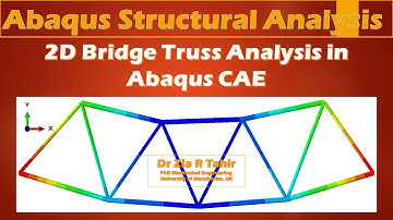 Abaqus Truss Analysis Lecture 3 | 2D Bridge Truss | Deflections and Member Forces