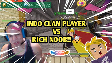 INDO CLAN PLAYER VS. RICH NOOB! Skyblock [Blockman Go!]