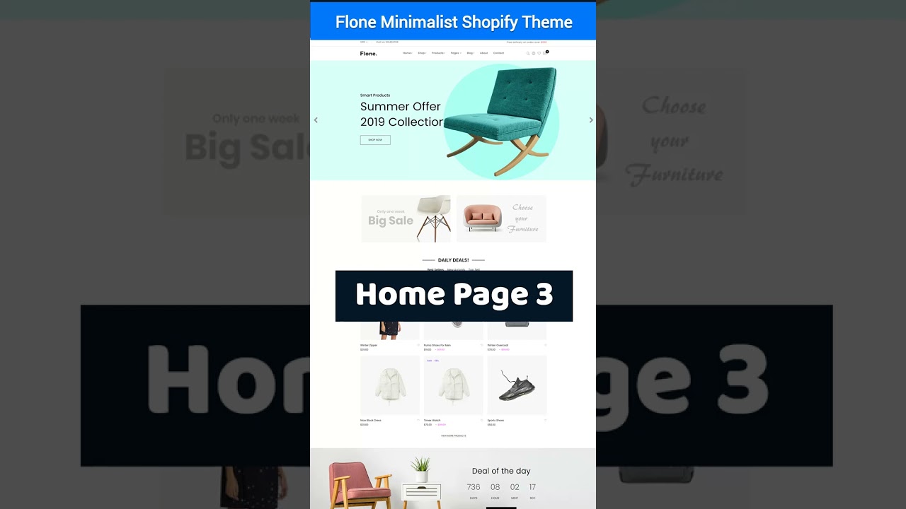 Flone Minimalist Shopify Theme 
