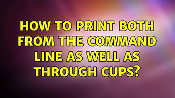 Ubuntu: How to print both from the command line as well as through CUPS? (3 Solutions!!)