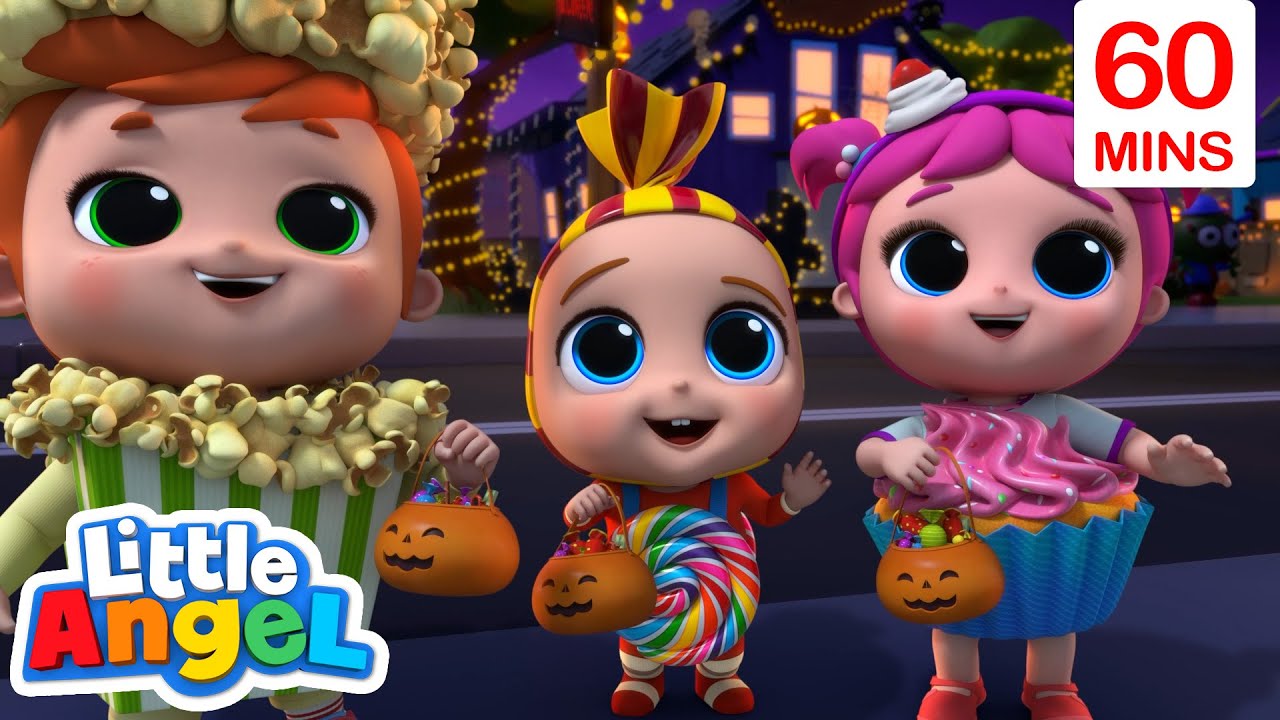 Halloween Song | Little Angel Sing Along | Learn ABC 123 | Fun Cartoons | Moonbug Kids