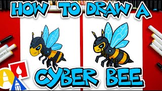 how to draw a cyber bee