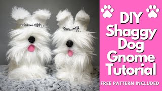 DIY Shaggy Gnome Dog\/Gnome Pet\/No Sew Gnome\/Cute dog diy\/Cute no sew puppy\/DIY Gnome tutorial