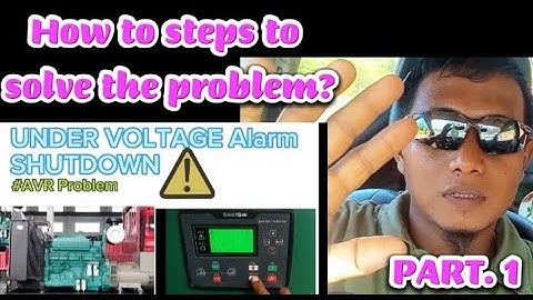 #GENERATOR Problem]Under Voltage Alarm and Shutdown]How Steps To Troubleshooting AVR Problem]