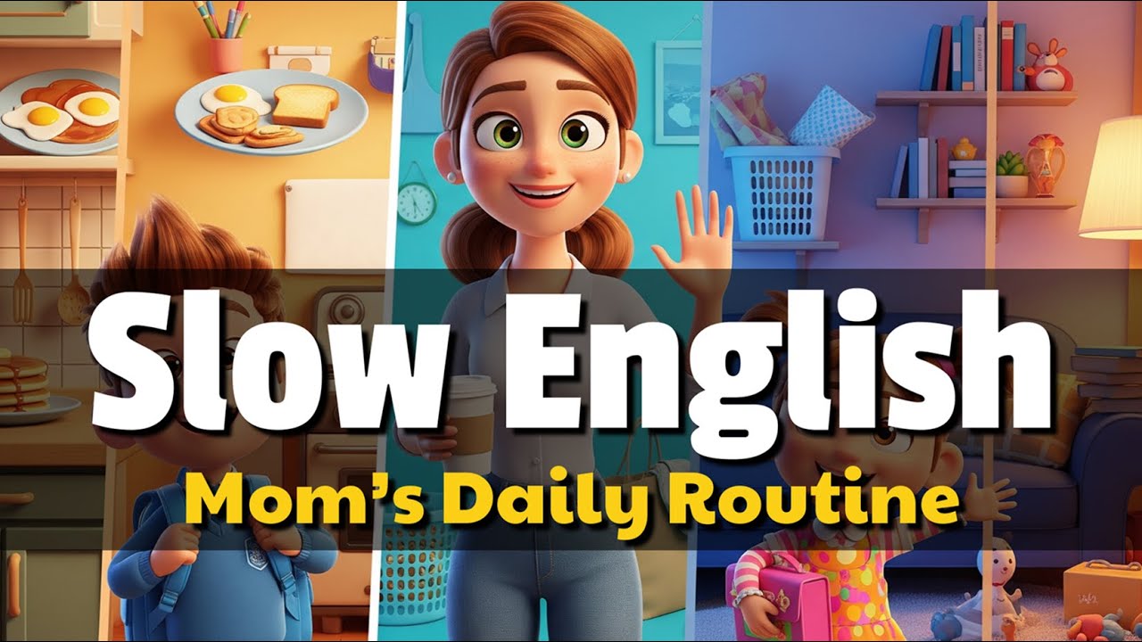 My Daily Routine as a Mom | English Listening Practice (A2 Level) - YouTube