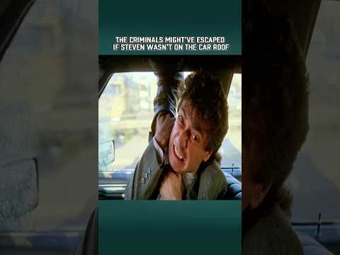The criminals might've escaped if Steven wasn't on the car roof |🔥#movie #oldmovies
