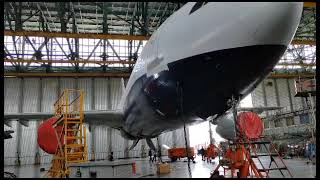 Airbus A300B4 C-check in "Uzbekistan Airways Technics"; Tashkent, Uzbekistan.