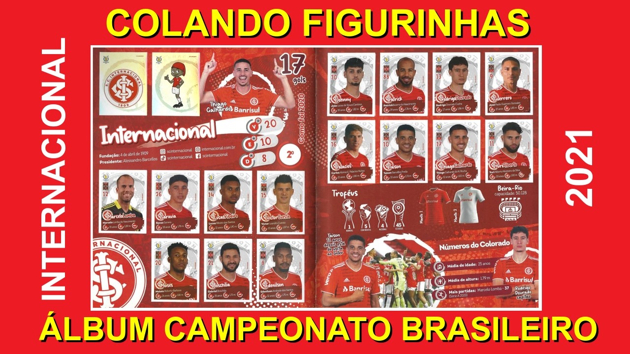 COLANDO FIGURINHAS INTERNACIONAL ÁLBUM CAMPEONATO BRASILEIRO 2021 - YouTube