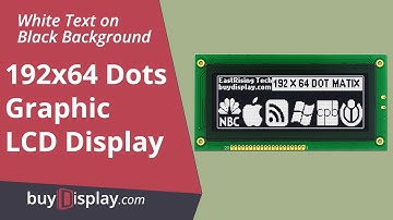 4"192x64 Graphic LCD Module Display w/KS0107+KS0108,White Text on Black Background