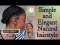 How to flat twist tutorial: Simple and Elegant Updo Style on 4c natural hair | No extensions No gel